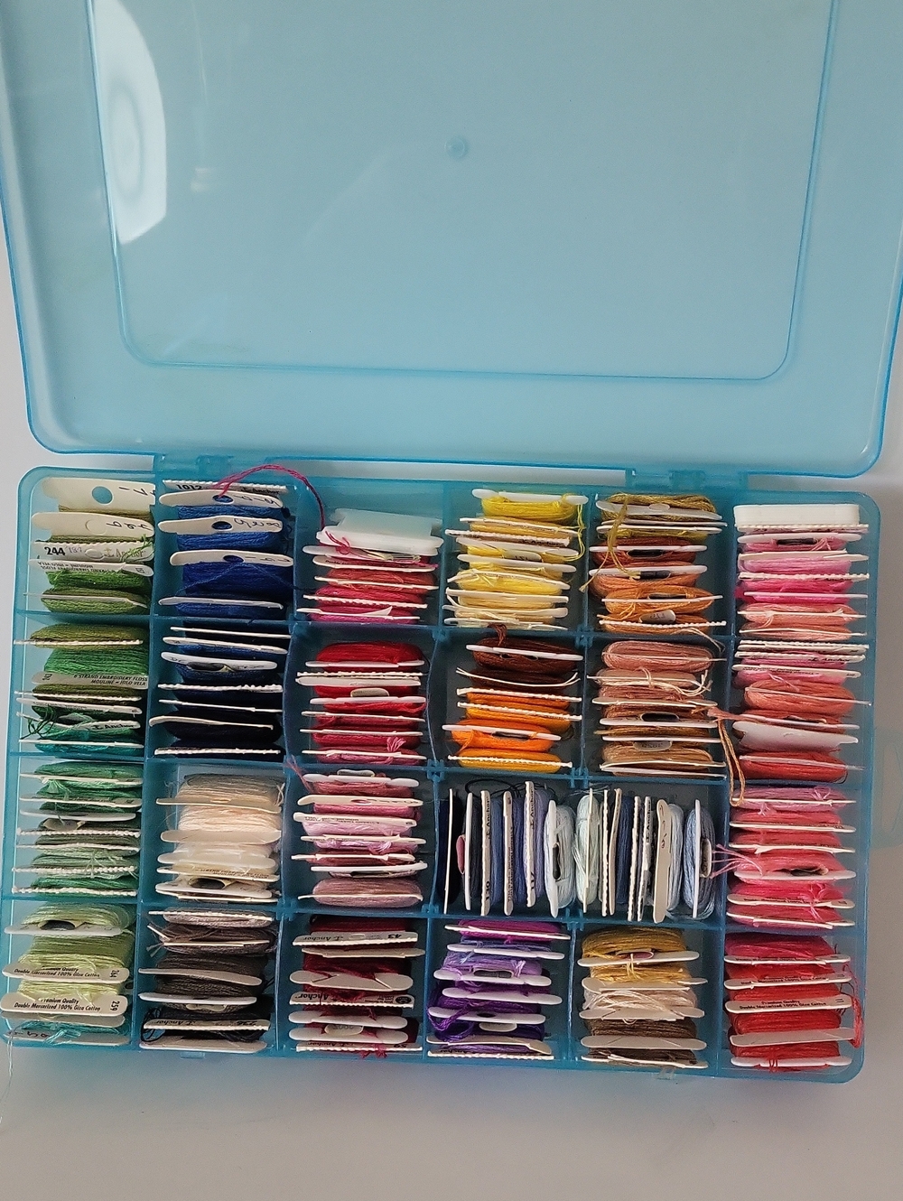 Huge Lot Embroidery Floss Thread Rainbow Color in Organizers DMC Anchor Mixed